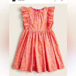 Crewcuts by J. Crew Flutter Sleeve Dress in Pink Wisp Floral Girl's Size 8